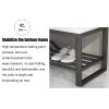 IBOWZ Storage Shoe Bench Shoe Storage Bench Shoes Cabinet Bench Shoe Bench with Seat Entryway Shoe Rack Shoe Storage Bench with Seat Cushion 1-Tier Metal Frame,for Hallway Living Room,80 x 35 x 45 CM view 3