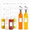 Oils, Vinegars and Condiments Labels for Bottles, Prefdo 126 PCS Minimalist Water & Oil Resistant Oil Dispenser Label Stickers Preprinted for Kitchen Pantry Organization view 1