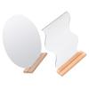 DOITOOL Wooden Base Aesthetic Makeup Mirrors 2pcs for Women view 1