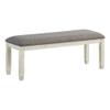 Lexicon Granby Pine Wood Dining Room Bench in Antique White Finish view 1