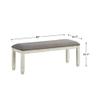 Lexicon Granby Pine Wood Dining Room Bench in Antique White Finish view 3