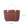 Healvian Market Woven Tote Basket,Basket Handbags for Women,Straw Bag With Handles,Plastic Woven Storage Basket,Garden Baskets For Gathering Vegetables,Farmers Market Grocery Basket view 4