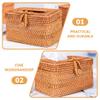 Car Decor Rattan Tissue Box Cover Hand Woven Wicker Tissue Holder Decorative Facial Napkin Holder Dispenser for Livingroom Bedroom Bathroom view 4