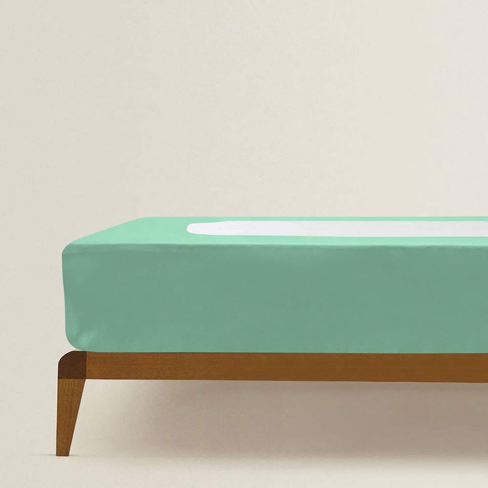 Box Spring Cover King Size, Elastic Fabric Wrap Around 4 Sides Bed Skirt, Ultra Soft & Wrinkle Free, Sleek Alternative Replacing Bedskirts for Hotel/Home, Fits Box Springs up to 6", Mint