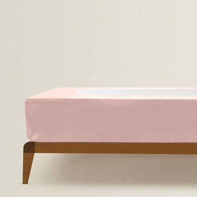 Box Spring Cover Full Size, Elastic Fabric Wrap Around 4 Sides Bed Skirt, Ultra Soft & Wrinkle Free, Sleek Alternative Replacing Bedskirts for Hotel/Home, Fits Box Springs up to 6", Blush