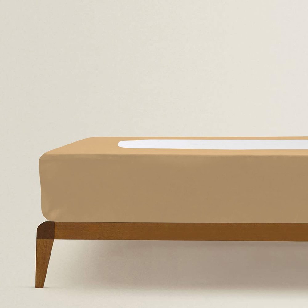 Box Spring Cover California King Size, Elastic Fabric Wrap Around 4 Sides Bed Skirt, Ultra Soft & Wrinkle Free, Sleek Alternative Replacing Bedskirts for Hotel/Home, Fits Box Springs up to 6", Taupe