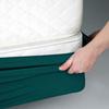 Box Spring Cover Twin Size, Elastic Fabric Wrap Around 4 Sides Bed Skirt, Ultra Soft & Wrinkle Free, Sleek Alternative Replacing Bedskirts for Hotel/Home, Fits Box Springs up to 6", Teal view 1