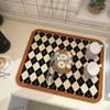 2023 New Fantasy Style Draining Mat - Vintage Plates Dish Drying Mat, Microfiber Absorbent Dish Draining Mat, Soft Diatom Mud Non-Slip Drain Pad Quick Dry Mat for Kitchen (#6, 19.7*23.6 Inch) view 1
