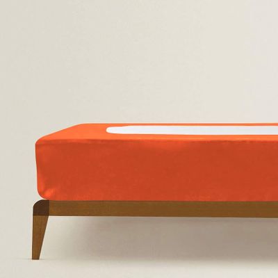 Box Spring Cover Twin XL Size, Elastic Fabric Wrap Around 4 Sides Bed Skirt, Ultra Soft & Wrinkle Free, Sleek Alternative Replacing Bedskirts for Hotel/Home, Fits Box Springs up to 6", Orange