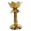 Devyom Brass Diya, Deepak in Yellow Antique Finish Temple Worship Pooja Item Home Decor Table showpiece Gift - Temple Worship Metal Religious Gift view 1