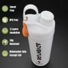 Ozizo 2 Pack Stainless Steel Shaker Bottle, Insulated Shaker Cup for Protein Mixes, 27.7 oz, White & Blue view 3