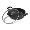 Aakrati Devyom Pearl Hard Anodised Kadai with Stainless Steel Lid, 7 L, Black view 1