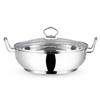 Aakrati Devyom Stainless Steel Induction Friendly Wok Frying Pan for All Hobs with Glass Lid (26cm | 3.7Ltr) view 1