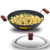 Aakrati Devyom L-47 Hard Anodised Flat Bottom Deep Fry Pan/Kadhai with Stainless Steel Lid, 5-Liter view 1