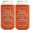Engagement Party Favor For Women Cheers To Love Laughter Happily Ever After 2-Pack Personalized Can Drink Thermocoolers Apricot view 4