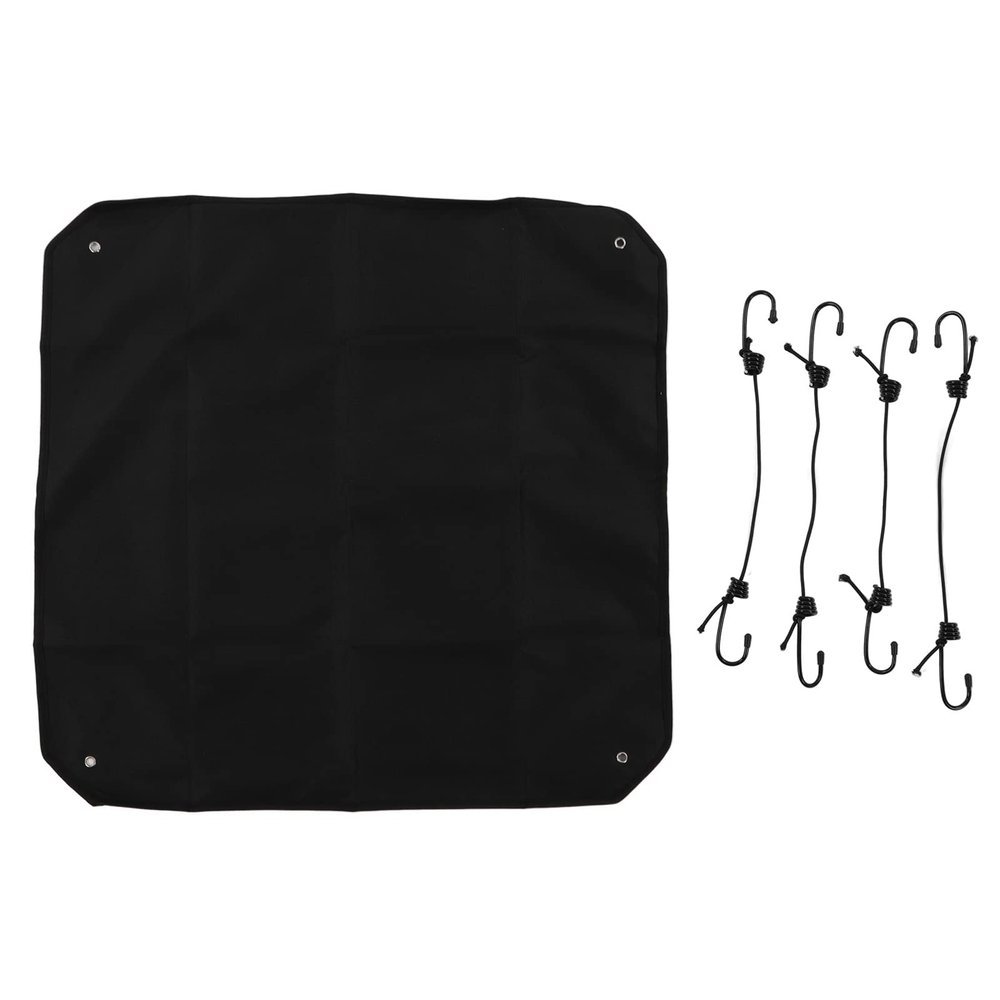 Air Conditioner Covers for Outside Units, Durable Universal 600D Oxford Cloth Waterproof AC Cover for Outdoor, Heavy Duty Condenser Heat Pump Cover with 4 Bungee Cords for All(Black 31.9x31.9in)