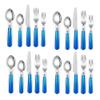 20-piece Set of Pearl luster Kitchen Silverware Tableware Main Stainless Steel Knife and Fork Spoon Commercial Steak Coffee Western Tableware (Blue) view 1