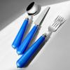 20-piece Set of Pearl luster Kitchen Silverware Tableware Main Stainless Steel Knife and Fork Spoon Commercial Steak Coffee Western Tableware (Blue) view 2