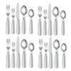 20-piece Set of Pearl luster Kitchen Silverware Tableware Main Stainless Steel Knife and Fork Spoon Commercial Steak Coffee Western Tableware (White) view 1