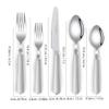 20-piece Set of Pearl luster Kitchen Silverware Tableware Main Stainless Steel Knife and Fork Spoon Commercial Steak Coffee Western Tableware (White) view 3