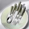 20-piece Set of Pearl luster Kitchen Silverware Tableware Main Stainless Steel Knife and Fork Spoon Commercial Steak Coffee Western Tableware (Grey) view 2