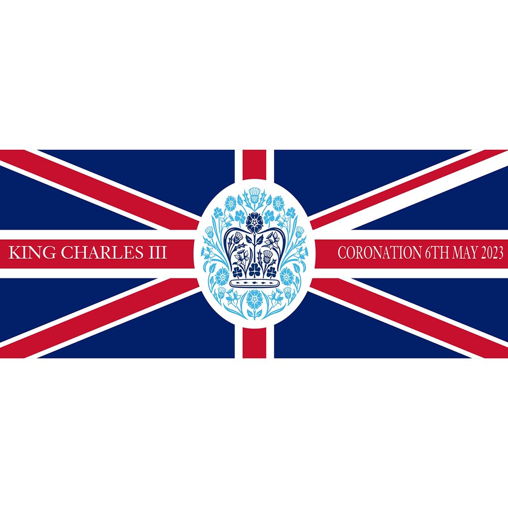 Kings Coronation Charles III Royal Crown Celebration Party Decoration Banners