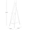 Deco 79 Metal Tall Adjustable Minimalist Display Stand Easel with Chain Support, 16" x 23" x 54", White view 2