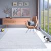 Restoration and Renovation Hand-Tufted 100% Wool Area Rug  Unique Modern Geometric Grid Pattern, Soft Plush Textured Carpet for Living Room, Bedroom, Dining Room & Entryway (Blue, 3' x 5') view 2