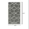 Unique Loom Matrix Trellis Collection Area Rug - Deco (2' x 8' Runner, Gray/ Ivory) view 2