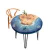 Coffee Table With Turquoise Epoxy Resin And Timber Live Edge River Table Stylish Modern Round Wooden Rustic Dining Table For Office Living Room Apartment Kitchen Nordic Style Elegant (15'') view 1