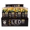 Kurt Adler UL 50-Light Champagne Color Theme LED Green Wire Light Set view 1