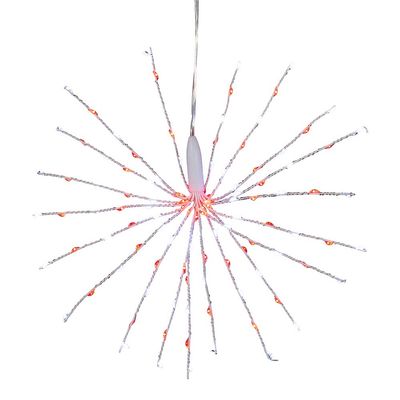 Kurt Adler 11.8-Inch 120-Light Red and Pure White Starburst