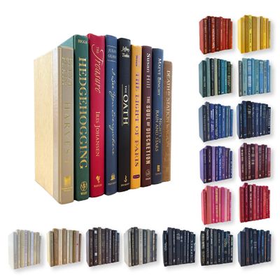 Covogoods Decorative Accent for Home Decor Real Books by Color Interior Styling Piece for Bookshelf, Coffee Table, Design Display (Set of 3, Multicolor)