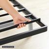 Mellow 1.6 Inch Metal Bunkie Board Mattress Support for Bed Frames, Box Spring or Bed Slat Replacement, Easy Assembly, King, Black view 3