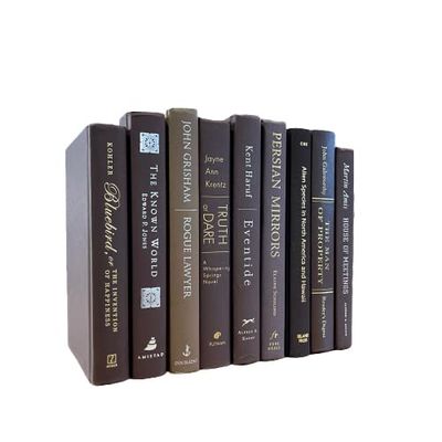 Covogoods Real Books by Color Home Decor Shelf Styling Photo Prop Decorative Item (Set of 9, Brown)