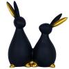 Deco Alankaram Presents Black Rabbit Cute Pair Showpiece for Home Decor Showpiece, Feng Shui Vastu Home Decor Showpiece (8.25" Inch Size) #Frienemy-1017 view 2
