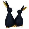 Deco Alankaram Presents Black Rabbit Cute Pair Showpiece for Home Decor Showpiece, Feng Shui Vastu Home Decor Showpiece (8.25" Inch Size) #Frienemy-1017 view 3
