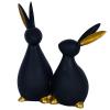 Deco Alankaram Presents Black Rabbit Cute Pair Showpiece for Home Decor Showpiece, Feng Shui Vastu Home Decor Showpiece (8.25" Inch Size) #Frienemy-1017 view 4