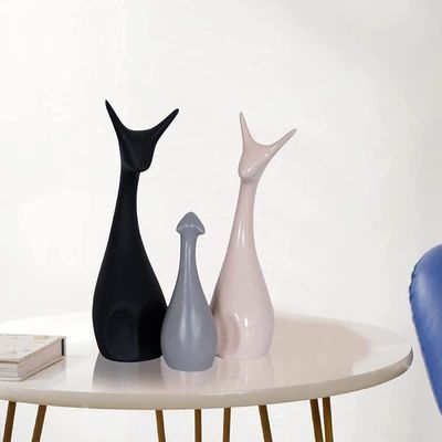 Deco Alankaram Presents Deer Family Showpiece for Home Decor & Office Decor(Export Quality Resin Material), Multicolor #Frienemy-913