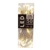 Kurt Adler UL 50-Light Pure White Frosted LED White Wire Light Set view 2