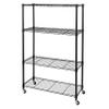 Seville Classics Solid Steel Wire Shelving Storage Unit Adjustable Shelves Organizer Rack, for Home, Kitchen, Office, Garage, Bedroom, Closet, Black, 4-Tier, 36" W x 14" D view 1