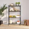 Seville Classics Solid Steel Wire Shelving Storage Unit Adjustable Shelves Organizer Rack, for Home, Kitchen, Office, Garage, Bedroom, Closet, Black, 4-Tier, 36" W x 14" D view 2