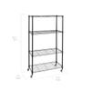 Seville Classics Solid Steel Wire Shelving Storage Unit Adjustable Shelves Organizer Rack, for Home, Kitchen, Office, Garage, Bedroom, Closet, Black, 4-Tier, 36" W x 14" D view 3