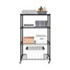 Seville Classics Solid Steel Wire Shelving Storage Unit Adjustable Shelves Organizer Rack, for Home, Kitchen, Office, Garage, Bedroom, Closet, Black, 4-Tier, 36" W x 14" D view 4