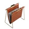 HIHELO Book Case Leather Magazine Rack Living Room Bedroom Desktop Storage Basket, Home Storage Rack Bookcases Bookshelves (Color : 1) view 1