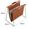 HIHELO Book Case Leather Magazine Rack Living Room Bedroom Desktop Storage Basket, Home Storage Rack Bookcases Bookshelves (Color : 1) view 3