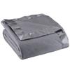 OakRidge Satin Fleece Blanket, Full/Queen, Twin or King Size  100% Polyester Lightweight Fabric and Cozy Satin Binding Edges in Tightly Folding Travel Blanket, Grey view 1