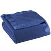 OakRidge Satin Fleece Blanket, Full/Queen, Twin or King Size  100% Polyester Lightweight Fabric and Cozy Satin Binding Edges in Tightly Folding Travel Blanket, Navy Blue view 1