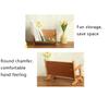 HIHELO Book Case Geometric Bookcase, Free Standing Modern Storage Rack with Frame Small Bookshelf for Living Room Bedroom Office Bookshelves view 3