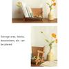 HIHELO Book Case Geometric Bookcase, Free Standing Modern Storage Rack with Frame Small Bookshelf for Living Room Bedroom Office Bookshelves view 4